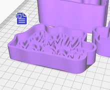 Load image into Gallery viewer, 3pc What The F*ck Bath Bomb Mold STL File - for 3D printing - FILE ONLY - 3 piece Bath Bomb Press Mould