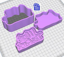 Load image into Gallery viewer, 3pc What The F*ck Bath Bomb Mold STL File - for 3D printing - FILE ONLY - 3 piece Bath Bomb Press Mould