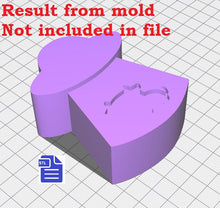 Load image into Gallery viewer, 3pc Abducted Cow Bath Bomb Mold STL File - for 3D printing - FILE ONLY - 3 piece Hand Press Mould