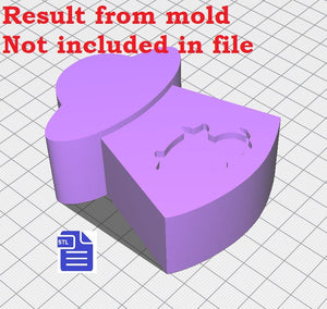 3pc Abducted Cow Bath Bomb Mold STL File - for 3D printing - FILE ONLY - 3 piece Hand Press Mould