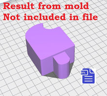 Load image into Gallery viewer, 3pc Bitten Ice Lolly Bath Bomb Mold STL File - for 3D printing - FILE ONLY - 3 piece Hand Press Mould
