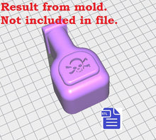 Load image into Gallery viewer, 3pc Poision Potion Bath Bomb Mold STL File - for 3D printing - FILE ONLY - 3 piece Hand Press Bath Bomb Mould