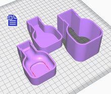 Load image into Gallery viewer, 3pc Potion Bath Bomb Mold STL File - for 3D printing - FILE ONLY - 3 piece Hand Press Bath Bomb Mould