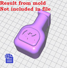 Load image into Gallery viewer, 3pc Bat Wings Potion Bath Bomb Mold STL File - for 3D printing - FILE ONLY - 3 piece Hand Press Bath Bomb Mould