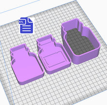 Load image into Gallery viewer, 3pc Apothecary Jar Bath Bomb Mold STL File - for 3D printing - FILE ONLY - 3 piece hand press bath bomb mould