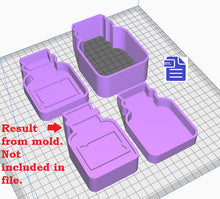 Load image into Gallery viewer, 3pc Apothecary Jar Bath Bomb Mold STL File - for 3D printing - FILE ONLY - 3 piece hand press bath bomb mould