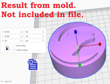 Load image into Gallery viewer, 3pc Howling Wolf Bath Bomb Mold STL File - for 3D printing - FILE ONLY - 3 piece hand press bath bomb mold