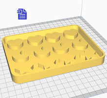 Load image into Gallery viewer, Star, Moon &amp; Heart Housing STL File - for 3D printing - FILE ONLY - for making silicone molds - 3 pre-set sizes included - diy freshies mold