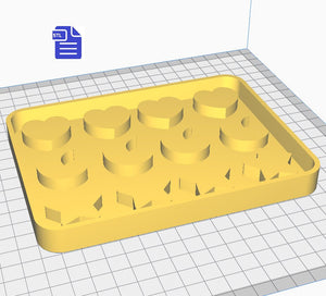 Star, Moon & Heart Housing STL File - for 3D printing - FILE ONLY - for making silicone molds - 3 pre-set sizes included - diy freshies mold