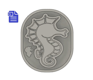 Seahorse Silicone Mold Housing STL File - for 3D printing - FILE ONLY - for making your own silicone molds - diy freshies mold