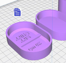 Load image into Gallery viewer, 3pc Chill Pill Bath Bomb Mold STL File - for 3D printing - FILE ONLY - 3 piece Chill Pill Hand Press Bath Bomb Mould