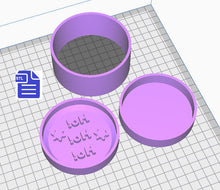 Load image into Gallery viewer, 3pc Ho! Ho! Ho! Bath Bomb Mold STL File - for 3D printing - FILE ONLY