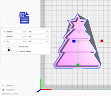 Load image into Gallery viewer, 3pc Christmas Tree Bath Bomb Mold STL File - for 3D printing - FILE ONLY