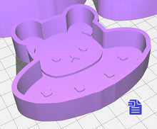 Load image into Gallery viewer, 3pc Bear Spaceship Bath Bomb Mold STL File - for 3D printing - FILE ONLY - 3 piece Hand Press Mould