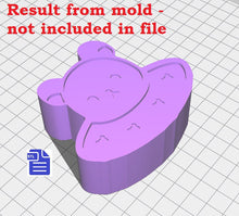 Load image into Gallery viewer, 3pc Bear Spaceship Bath Bomb Mold STL File - for 3D printing - FILE ONLY - 3 piece Hand Press Mould