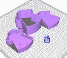 Load image into Gallery viewer, 3pc Abducted Cow Bath Bomb Mold STL File - for 3D printing - FILE ONLY - 3 piece Hand Press Mould