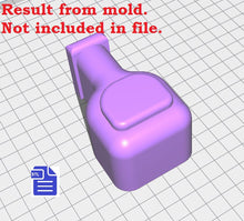 Load image into Gallery viewer, 3pc Potion Bath Bomb Mold STL File - for 3D printing - FILE ONLY - 3 piece Hand Press Bath Bomb Mould