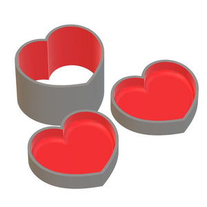 Bubble Heart Bath Bomb Mold STL File - for 3D printing - FILE ONLY - 3 piece Bath Bomb Press Mould - Shower Steamer