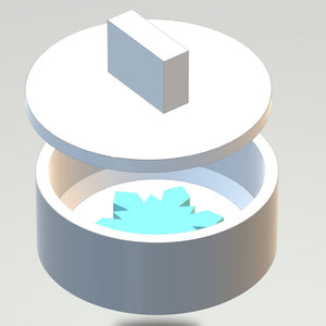 2pc Snowflake Bath Bomb Press Mold STL File - for 3D printing - FILE ONLY - Bath Bomb Mold - Shower Steamer Mold - Circle Bath Bomb Press