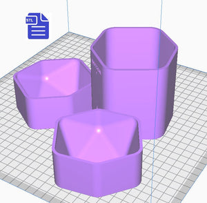 3pc D20 Bath Bomb Mold STL File - for 3D printing - FILE ONLY - 3 part D20 hand press bath bomb mould