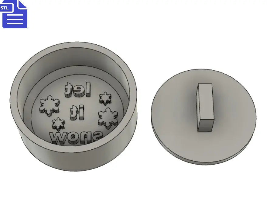 let it snow Bath Bomb Mold STL File - for 3D printing - FILE ONLY - let it snow bath bomb press mould with snowflakes Shower Steamer