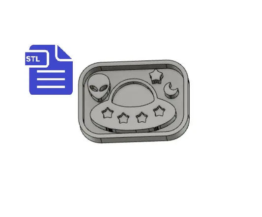 ufo ship STL File - for 3D printing - FILE ONLY - with tray included ready for silicone mold making - diy freshies mold