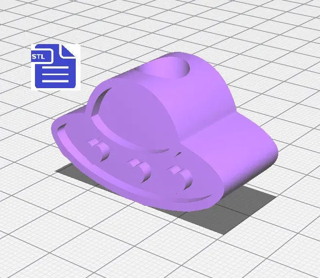 ufo spaceship Straw Topper STL File - for 3D printing - FILE ONLY - Instant Digital Download